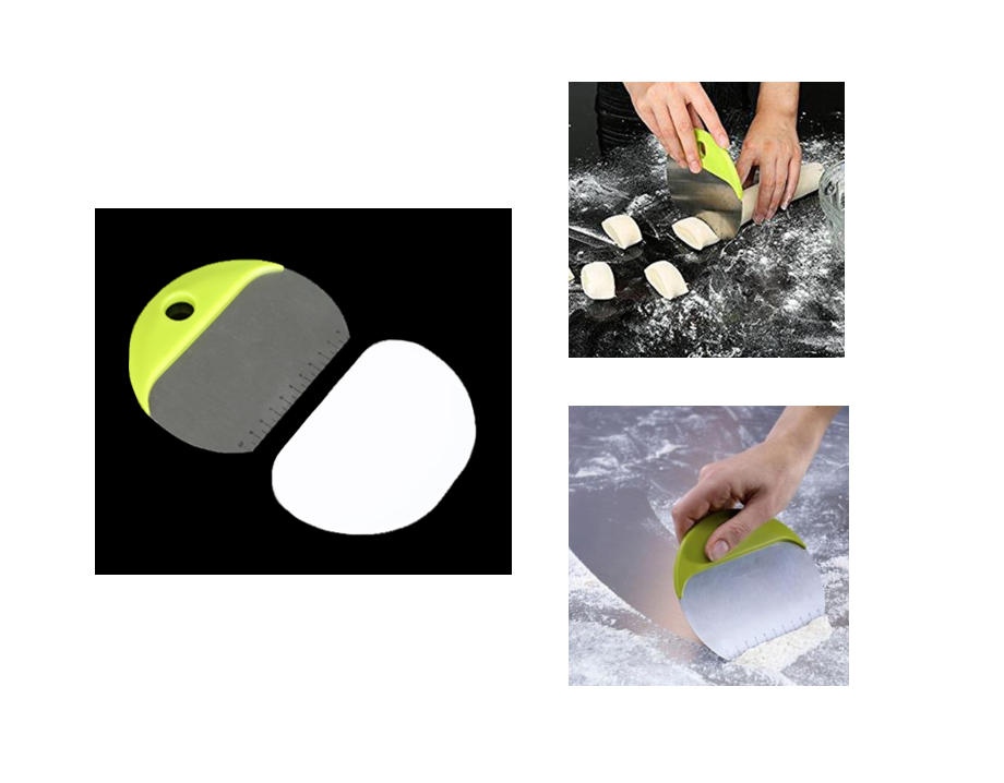 2 In 1 Baking Dough Cutter and Bowl Bench Scraper 4263