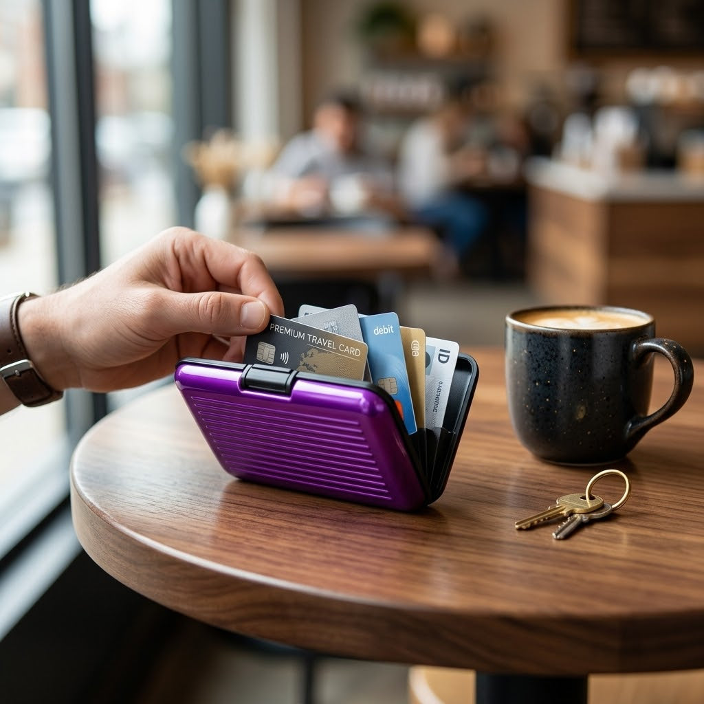 Aluminium Plastic Card Holder Wallet, Assorted Colours,