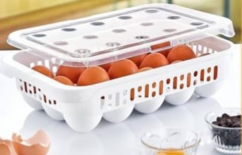 Plastic Egg Storage Container Box 15 Eggs 28 x 18 x 8 cm AK680