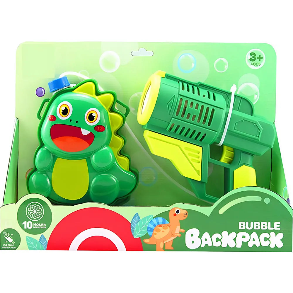 Dinosaur Backpack Bubble Gun