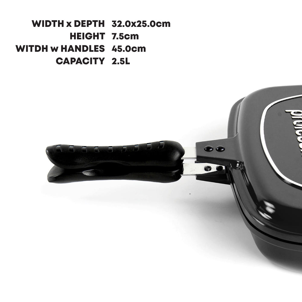 Sq Professional Nea Diecast Double Sided Magic Pan Nera Black