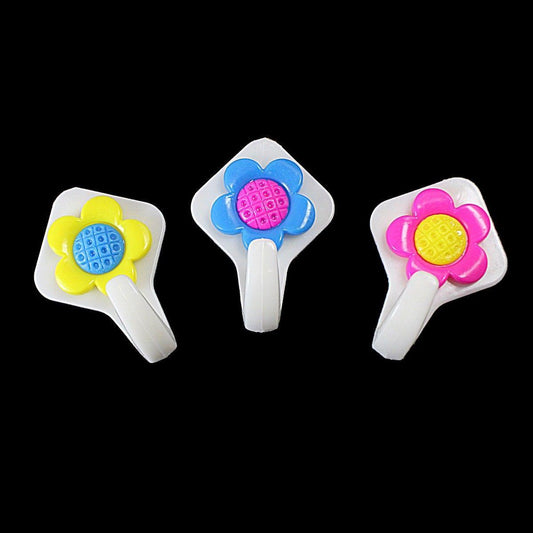 Sticky Adhesive Colourful Floral Hooks Max Load 2.5kg Home 2764