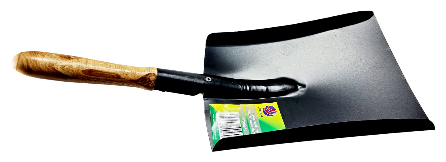 Galvanised Steel Shovel with Wooden Handle 48 x 17 cm ST80056