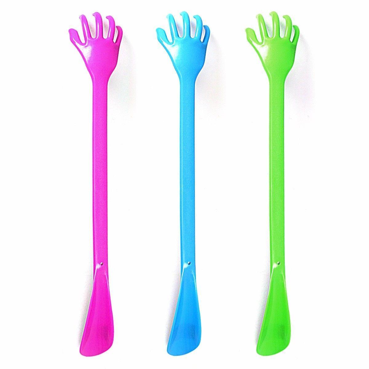 Plastic Shoe Horn and Back Scratcher 50 cm Assorted Colours 4358