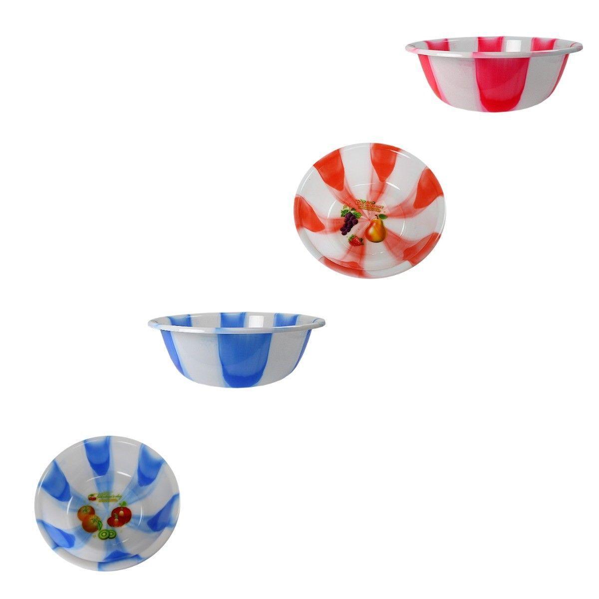 Tie Dye Print Plastic Kitchen Bowl Large Assorted Colours