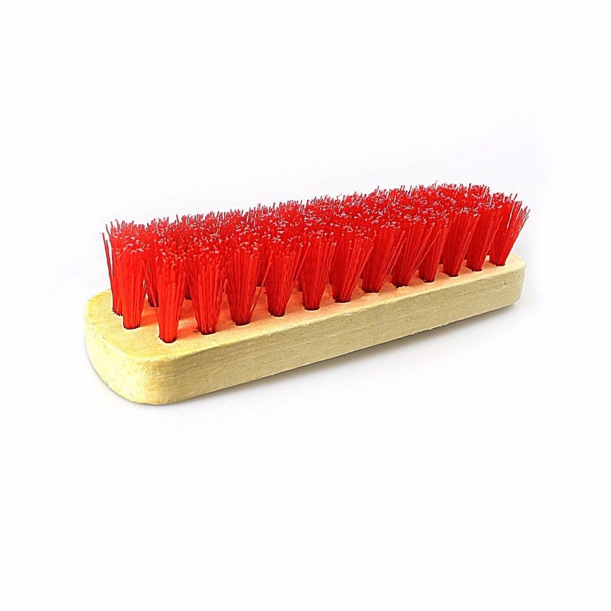 Wooden Hard Bristle Brush 17.5cm Assorted Colours 0191