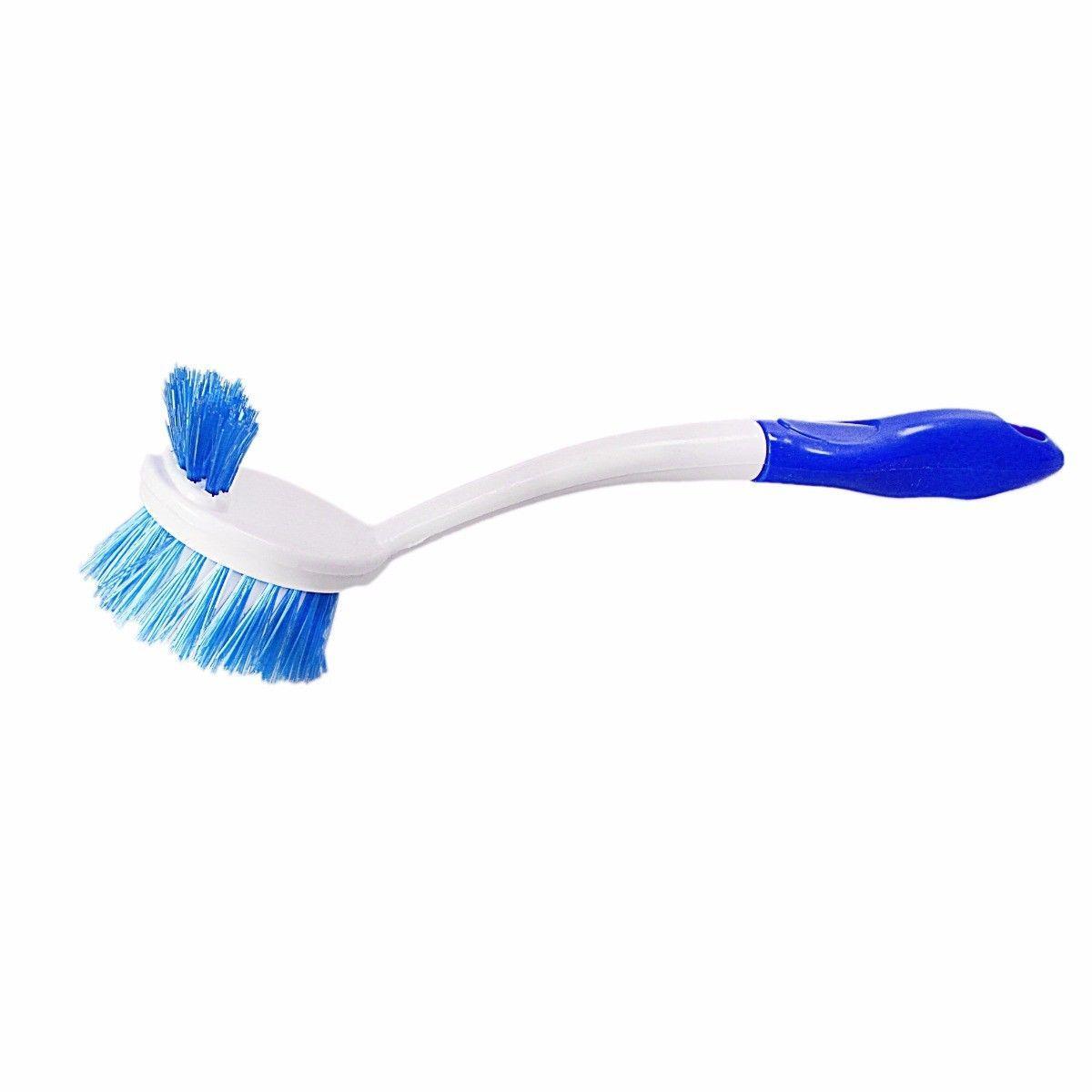 Plastic Double Sided Cleaning Washing Up Scrubbing Dish Brush 28 Cm Assorted Colours