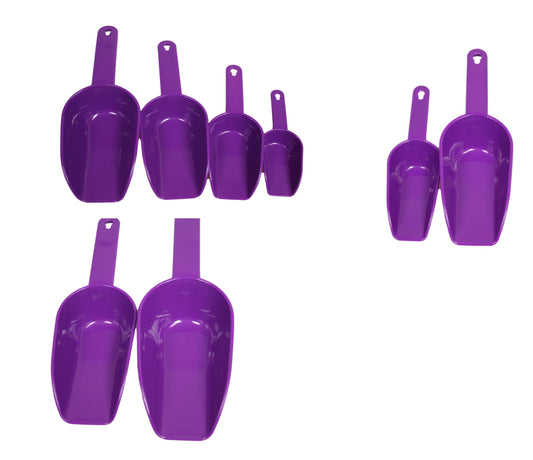 Plastic Dry Food Sweets Candy Scoop Shovel Set of 4 Assorted Colours AK459 A