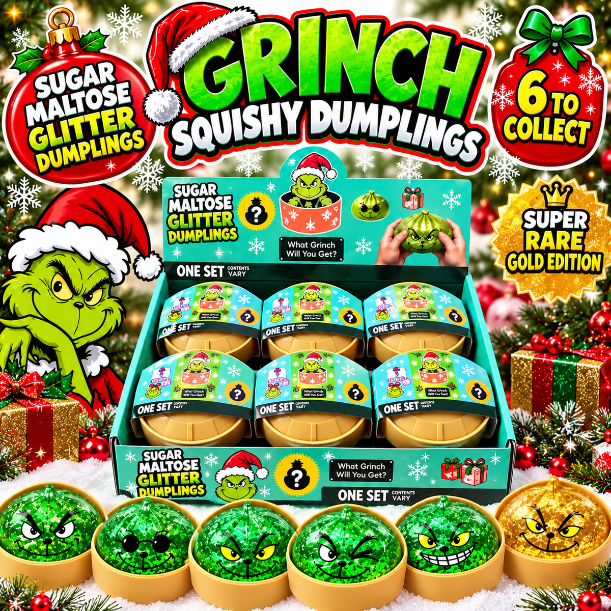 The Grinch Style Squishy Dumplings