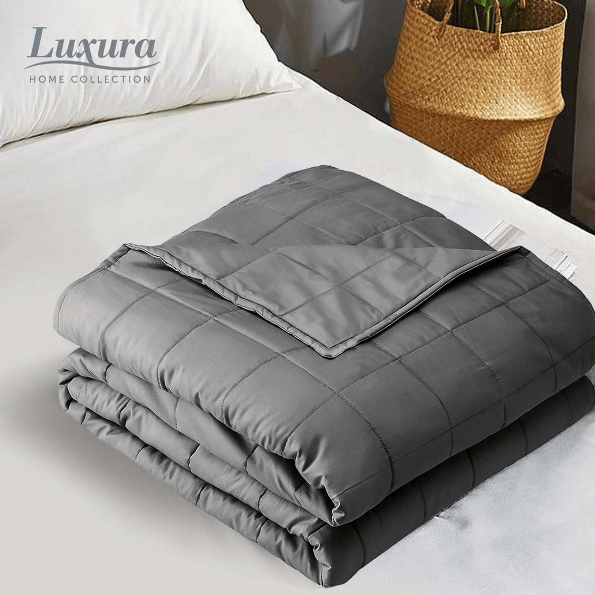Weighted Blanket 125 cm x 180 cm 6Kg Grey
