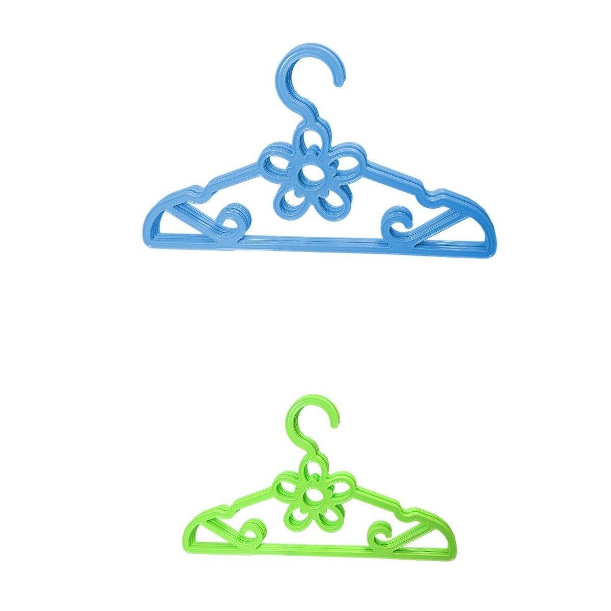 Plastic Fancy Designer Hangers Pack Of 5 Assorted Colours And Design 42cm  2917
