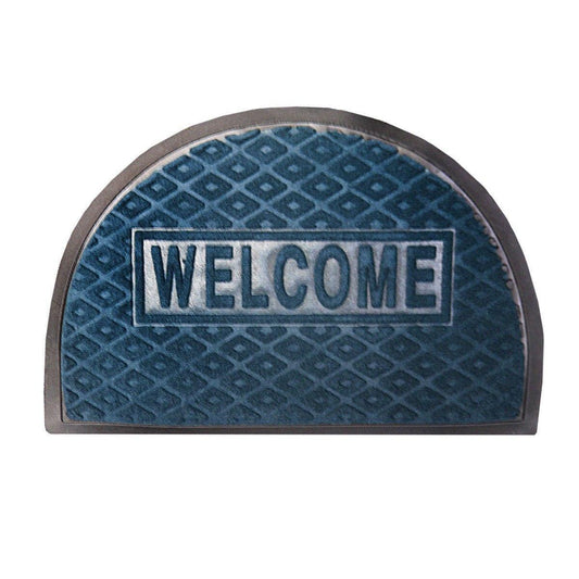 Half Moon Rubber / PVC Door Entry Mats 59 x 38.5 cm Assorted Colours 0473 A