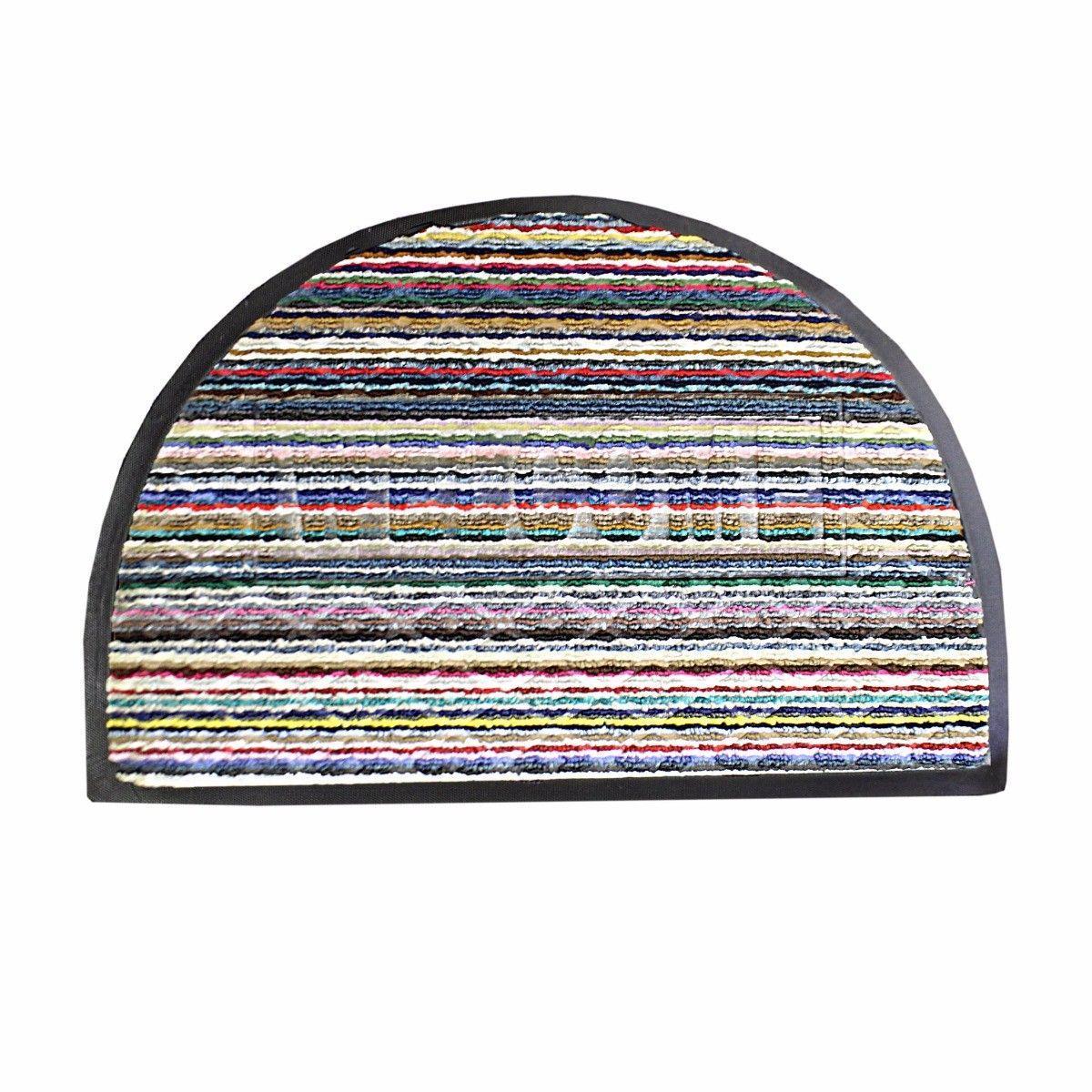 Half Moon Rubber / PVC Door Entry Mats 59 x 38.5 cm Assorted Colours 0473 A