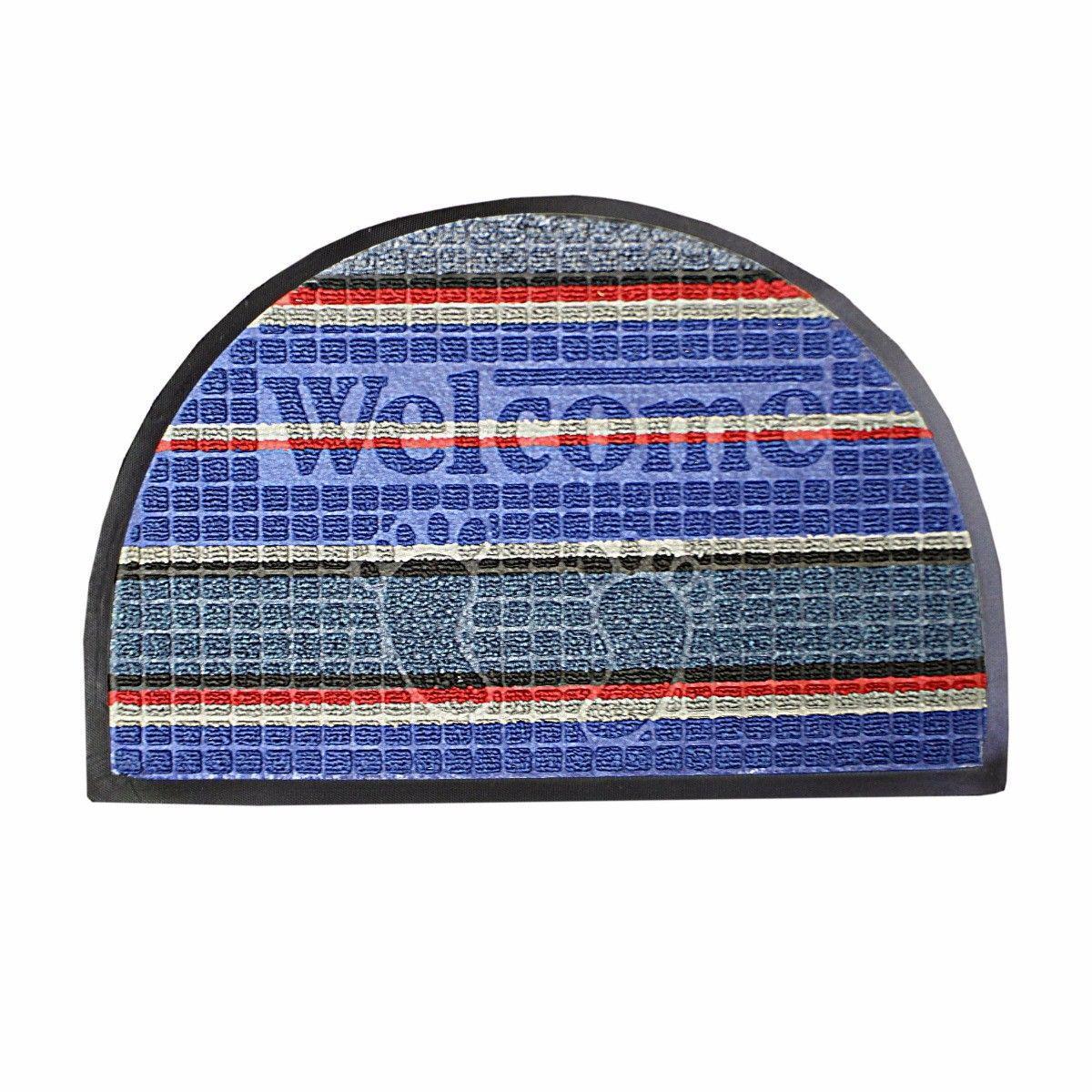 Half Moon Rubber / PVC Door Entry Mats 59 x 38.5 cm Assorted Colours 0473 A