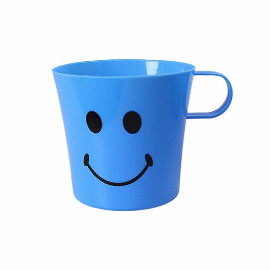 Children's Plastic Drinking Cup with Smiley Face Pack of 4 Assorted Colours 0438 A