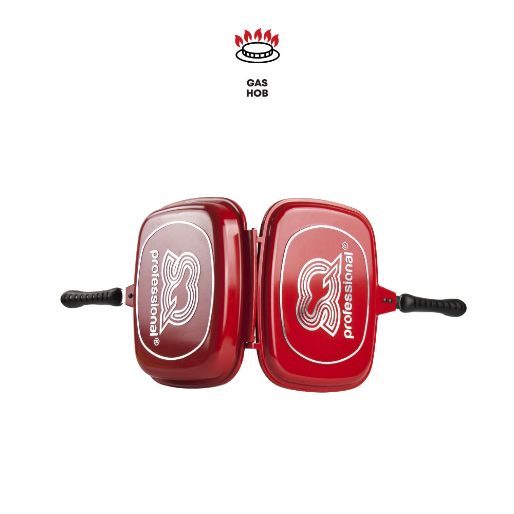 Sq Professional Nea Diecast Double Sided Magic Pan Rossa Red