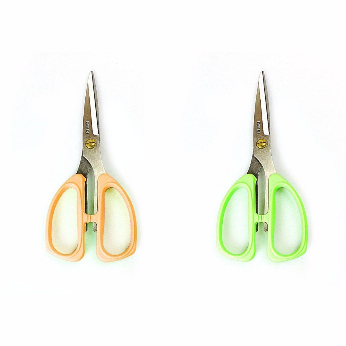 Stainless Steel Fabric And Kitchen Scissors Assorted Colours 0355