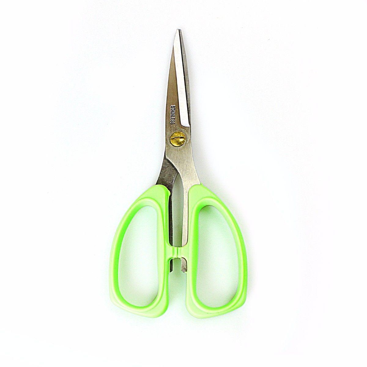 Stainless Steel Fabric And Kitchen Scissors Assorted Colours 0355