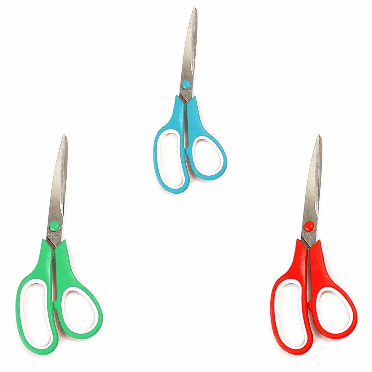 Stainless Steel Comfortable ABS Scissors Assorted Colours 0350