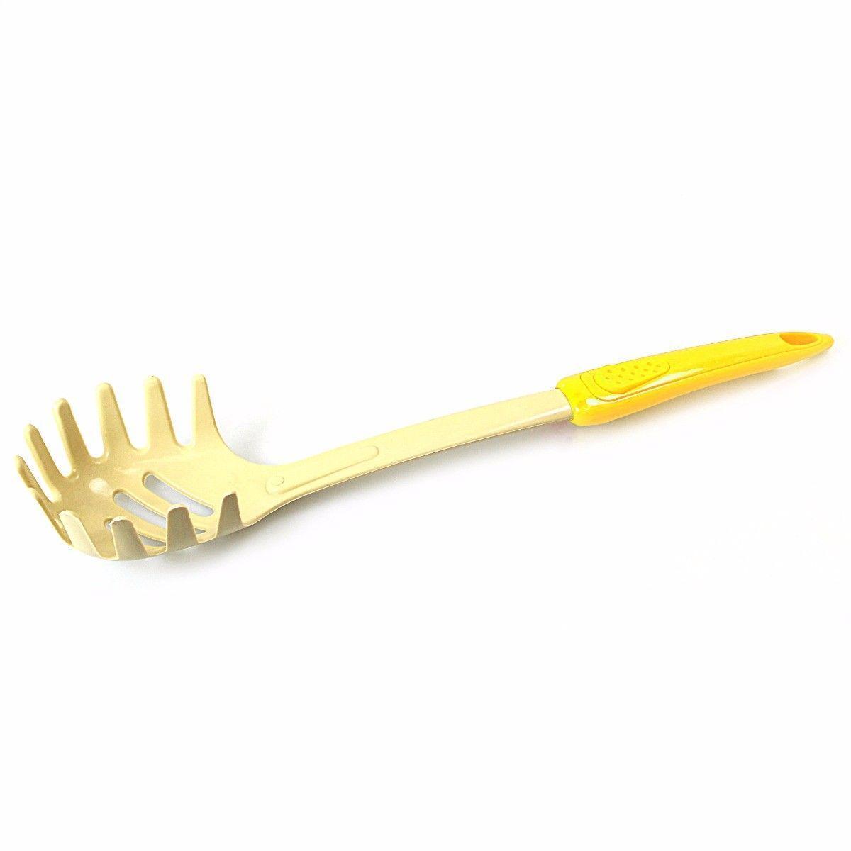 Plastic Pasta Spaghetti Noodle Strainer Server Spoon 30Cm Assorted Colours
