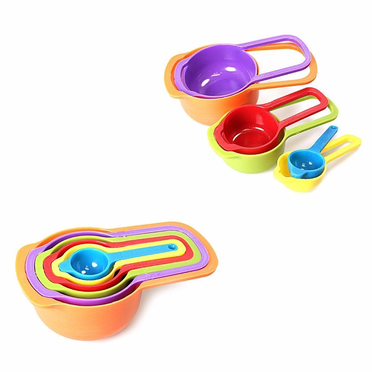 Assorted Colour Plastic Measuring Cups For Multi Purpose Use 3614