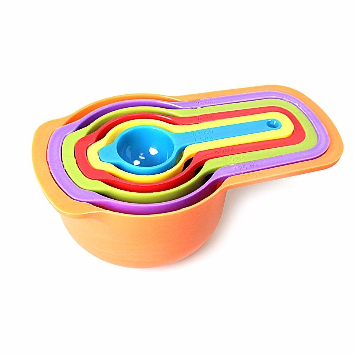 Assorted Colour Plastic Measuring Cups For Multi Purpose Use 3614