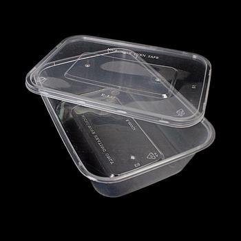 6 Rectangular Stackable Food & Meal Preparation Containers With Lids 500ml  MX7020