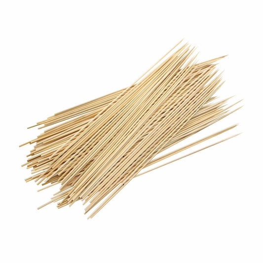 Pack of Wooden Bamboo BBQ Skewers Sticks 24cm 0306