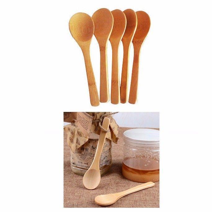 Small Wooden Kitchen Teaspoons 12.5 cm Pack of 5 0311 A