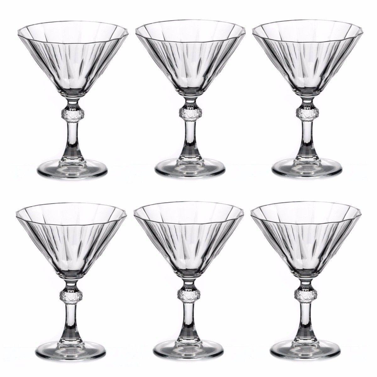 Diamond Martini Glass 238 ml 6 Pieces 4400*99