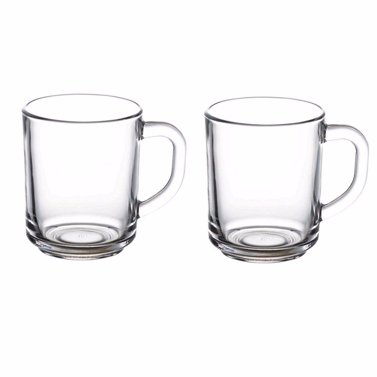 Pb Glass Tea Mug 250Ml Pack Of 2 (Parcel Plus Rate)