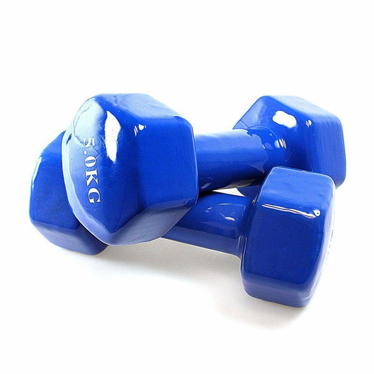 Weight Training Vinyl Dumbbell 5Kg Assorted Colours 4593 A