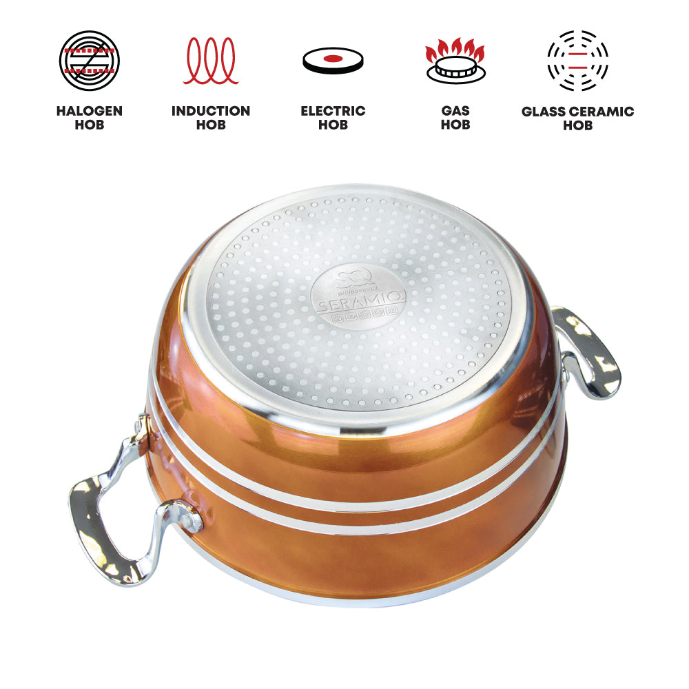 Sq Professional Seramiq Mianra Diecast Stockpot Set Of 5 A x inite