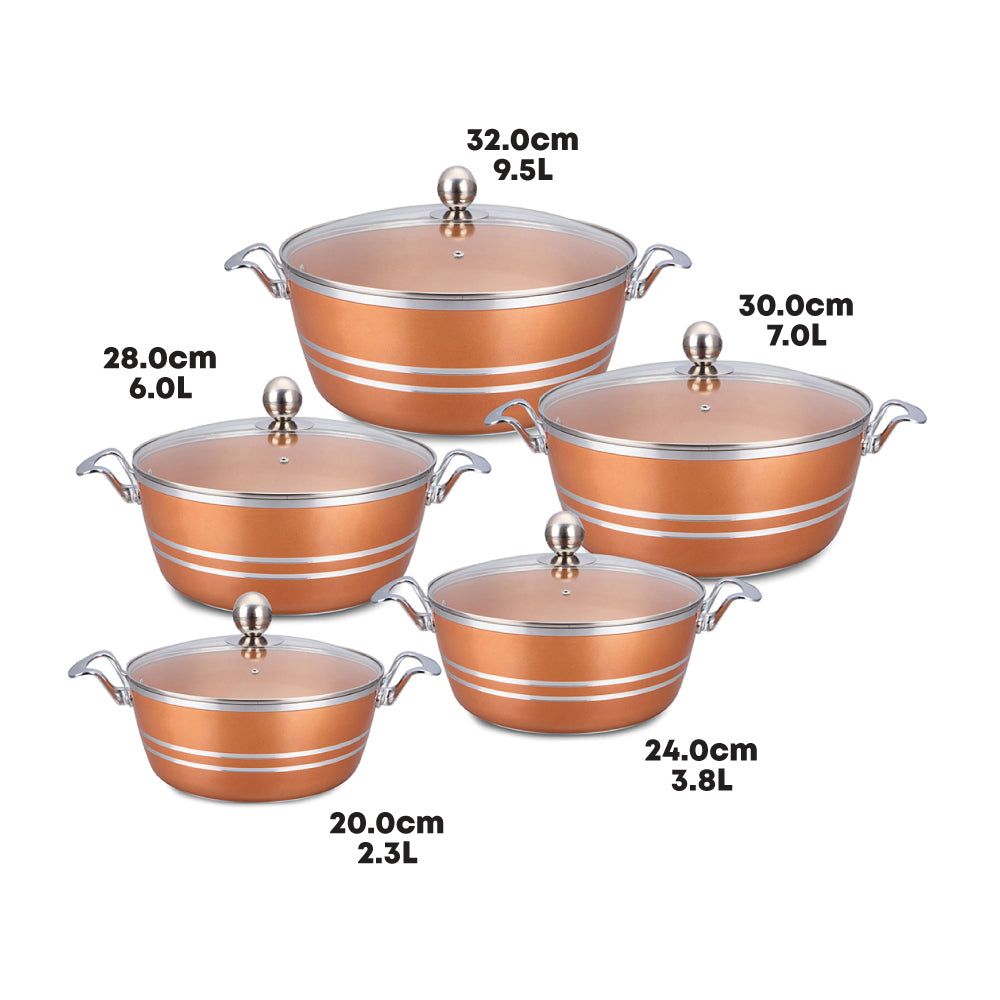 Sq Professional Seramiq Mianra Diecast Stockpot Set Of 5 A x inite