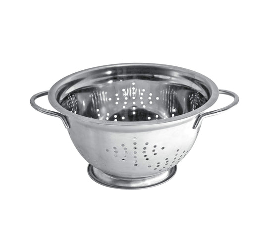 Stainless Steel Deep Colander Double Handles Kitchen Utensil Salad Strainer