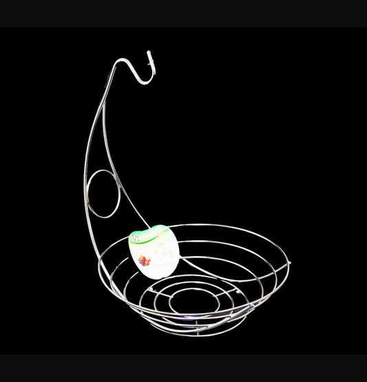 Stainless Steel Fruit Basket 2 In 1 Banana Hook 28cm x 40cm 4944 A