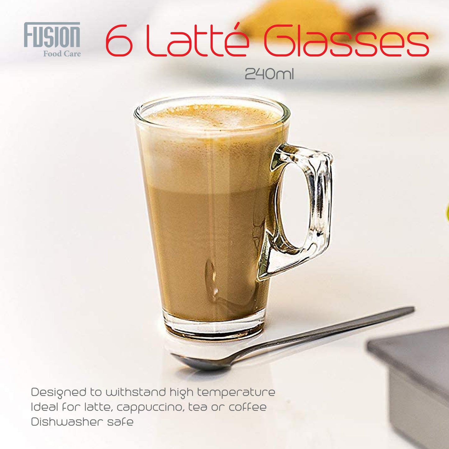 Latte Glasses 240ml Set of 6 4944