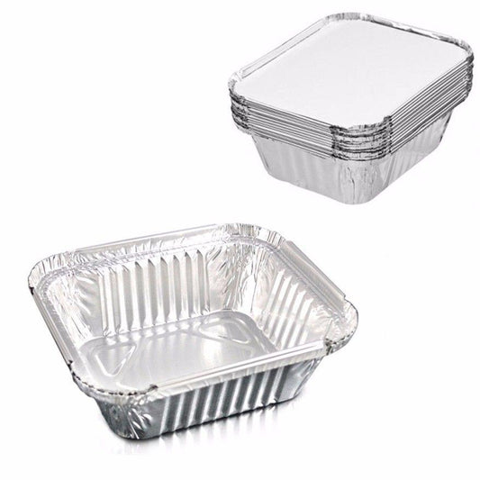 Aluminium Foil Food Containers 12.5 x 10 x 4 cm Pack of 10 SK9017