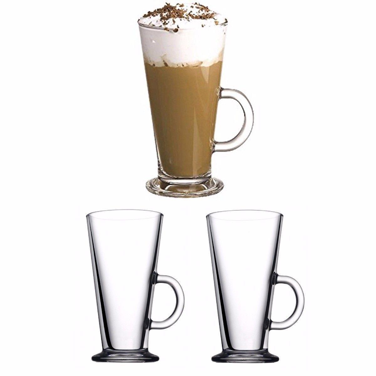 COLOMBIAN 2 Piece Set Latte Glass With Handle 263ml 55861