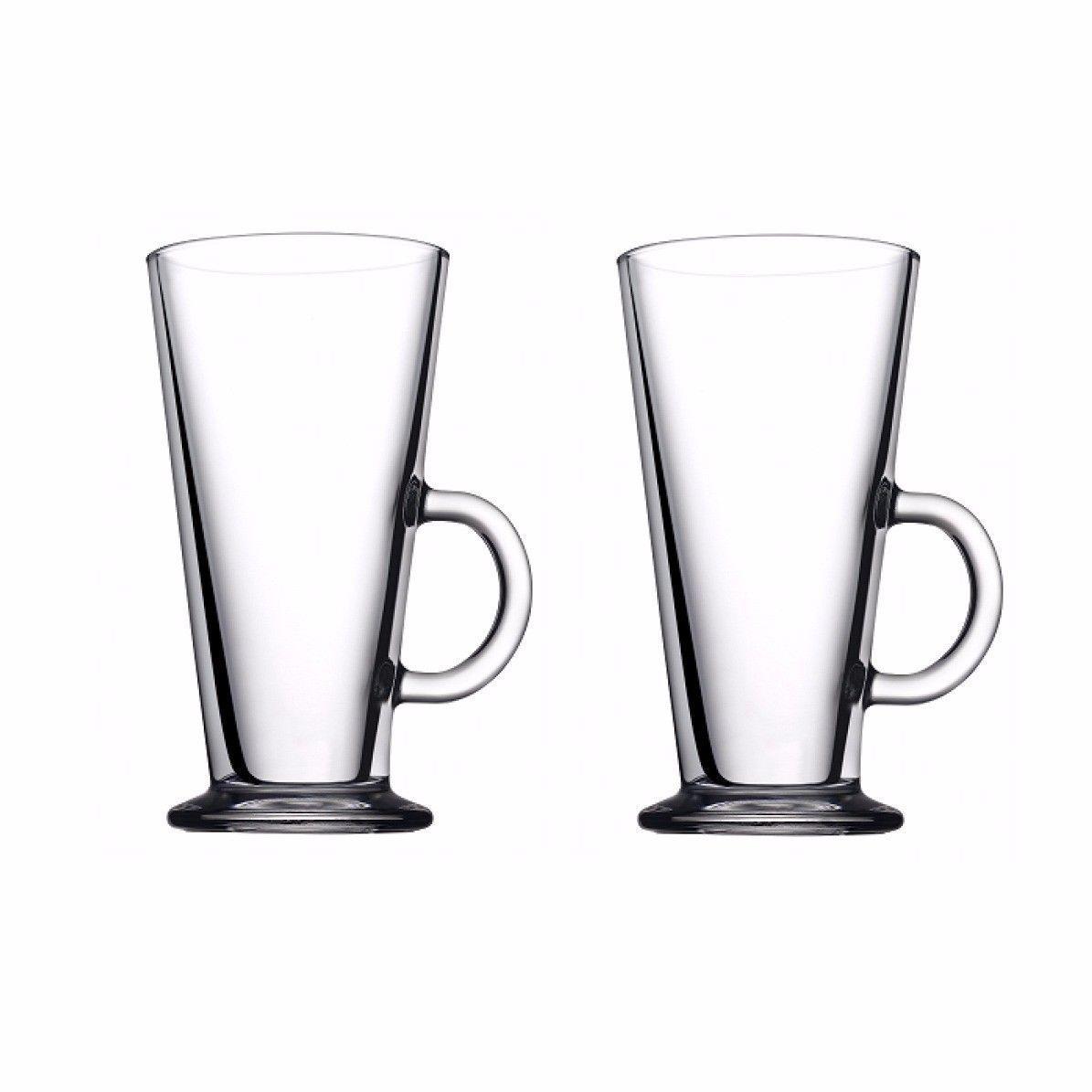 COLOMBIAN 2 Piece Set Latte Glass With Handle 263ml 55861