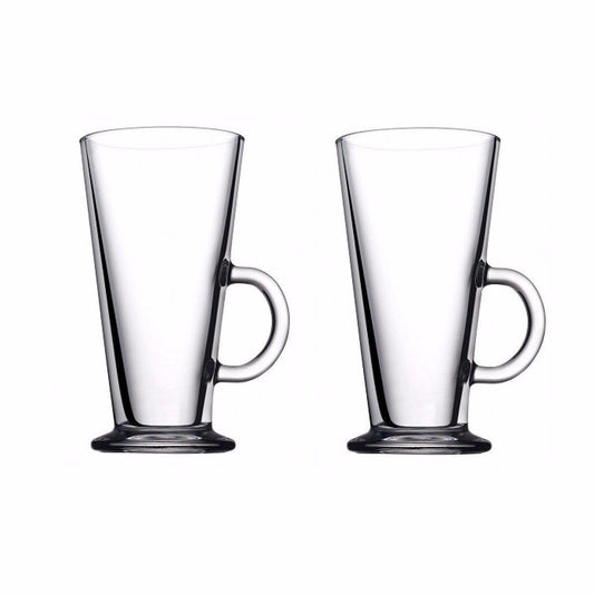 COLOMBIAN 2 Piece Set Latte Glass With Handle 263ml 55861