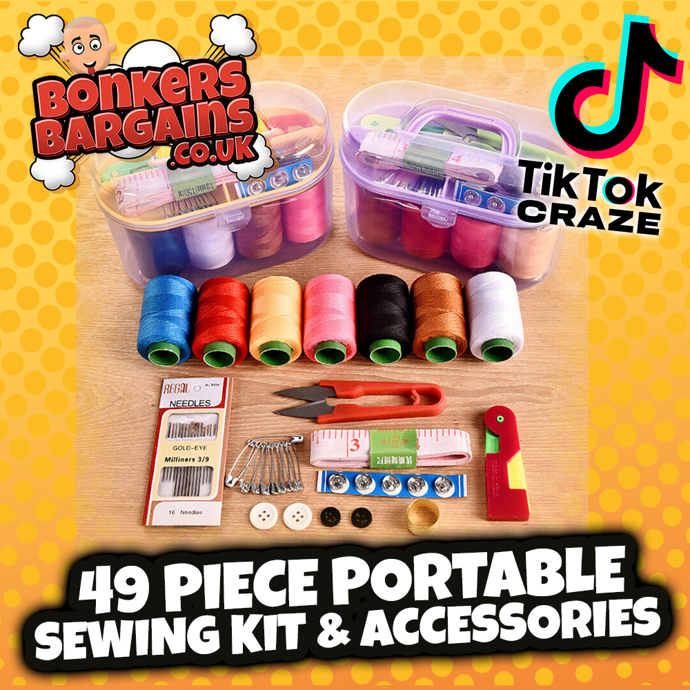 49 Piece Portable Sewing Kit & Accessories