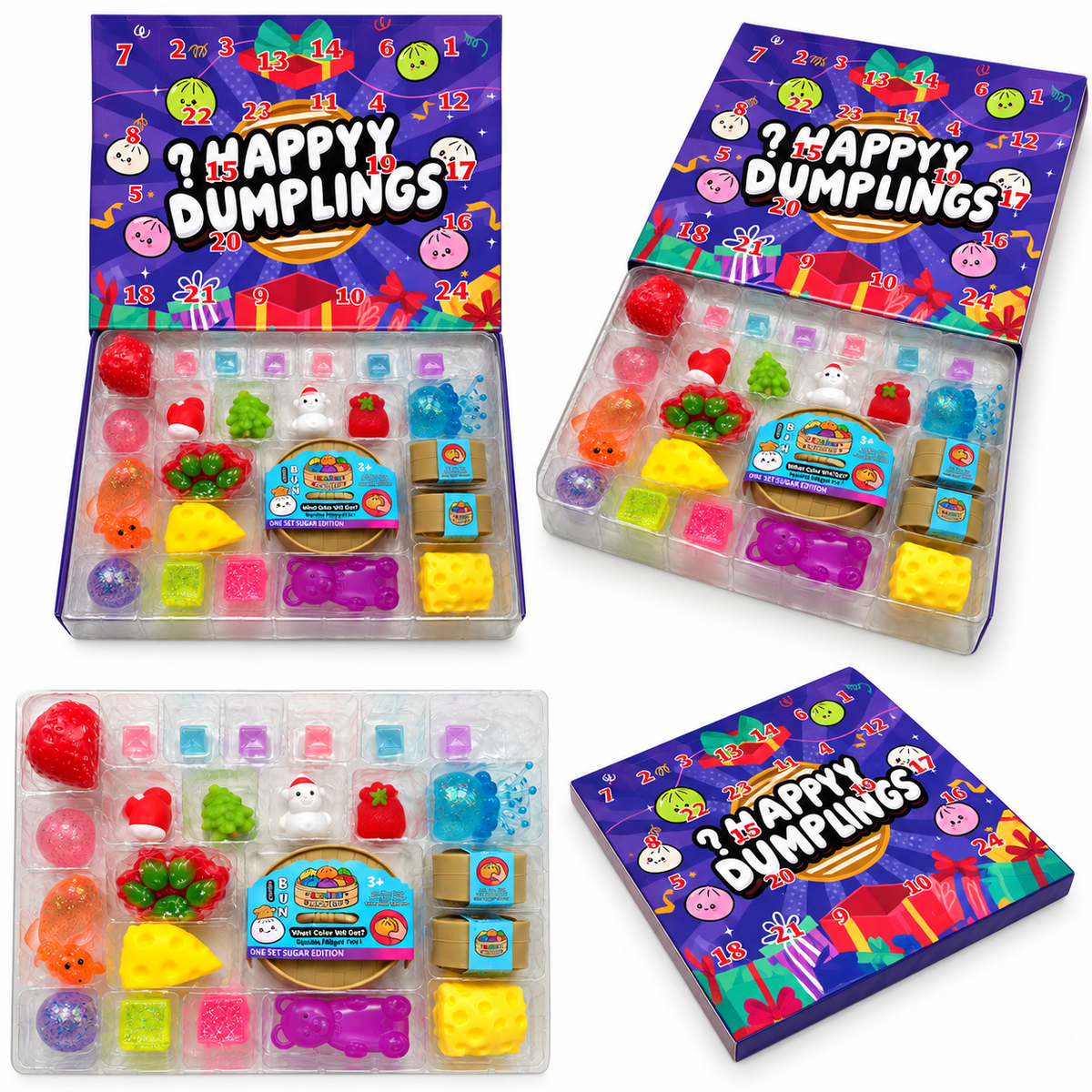 The Ultimate Super Squishy Advent Calendar - Purple Happy Dumplings Style