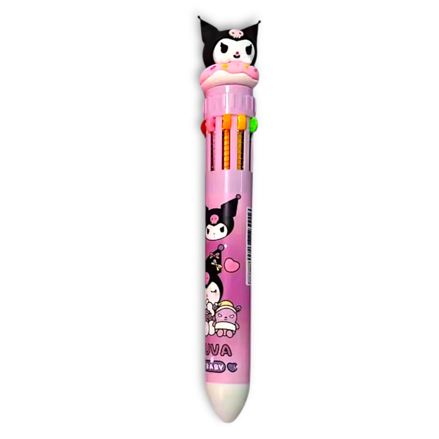 Sanrio Character Jumbo Pen with 10 Changeable Colours - Kuromi Hello Kitty Cinnamoroll Pochacco Pompompurin Style