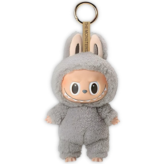Labubu THE MONSTERS Grey HeHe PopMart Style Keyring Keychain Stuffed Plush Toy Doll 17cm VIRAL