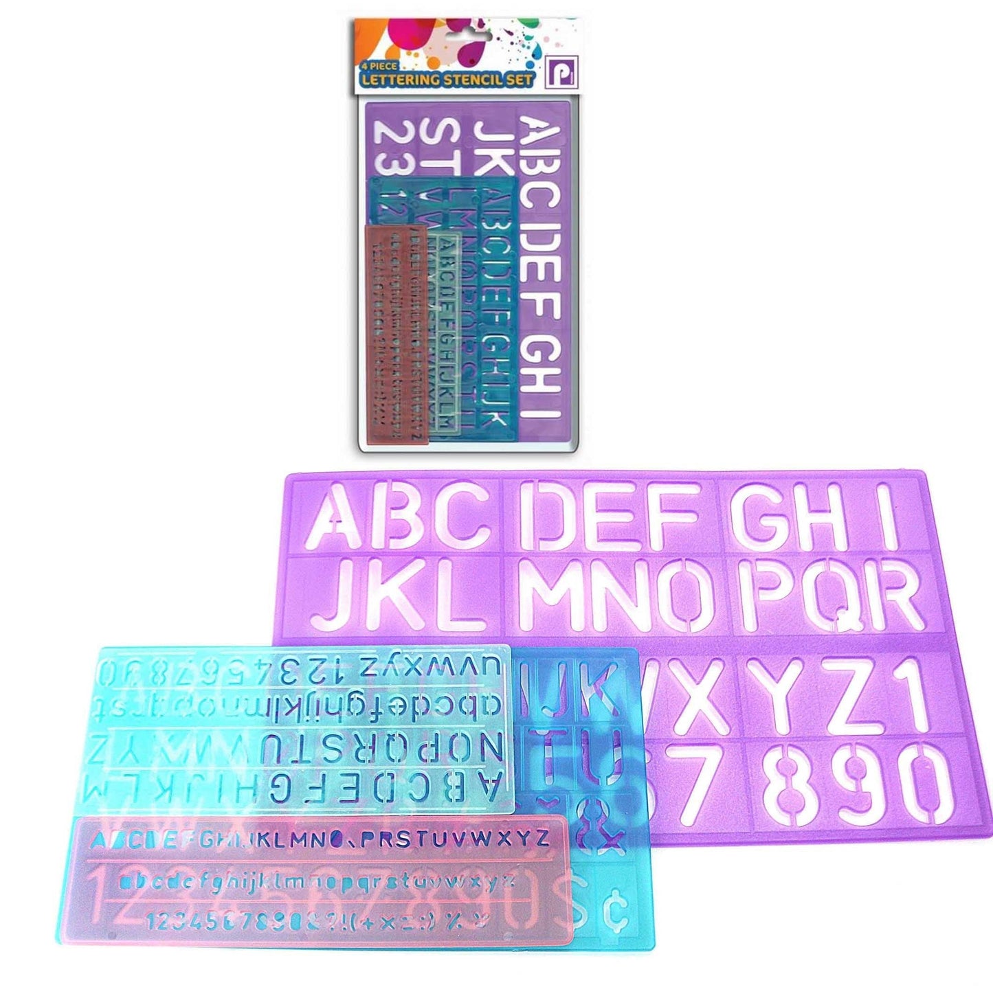 3 Piece Alphabet Lettering Stencil Set For Children And Students P2428