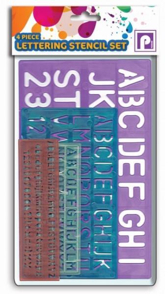 3 Piece Alphabet Lettering Stencil Set For Children And Students P2428