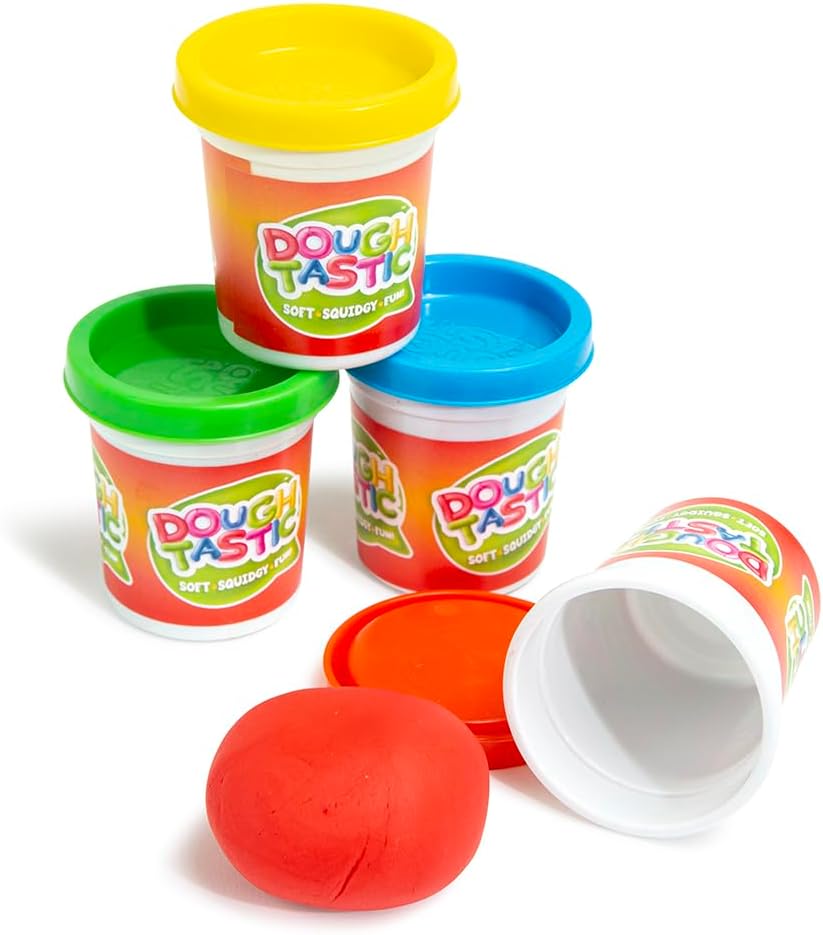 DoughTastic 4 Tubs of Dough (4 x 50g) Soft, Squidgy Fun for Kids