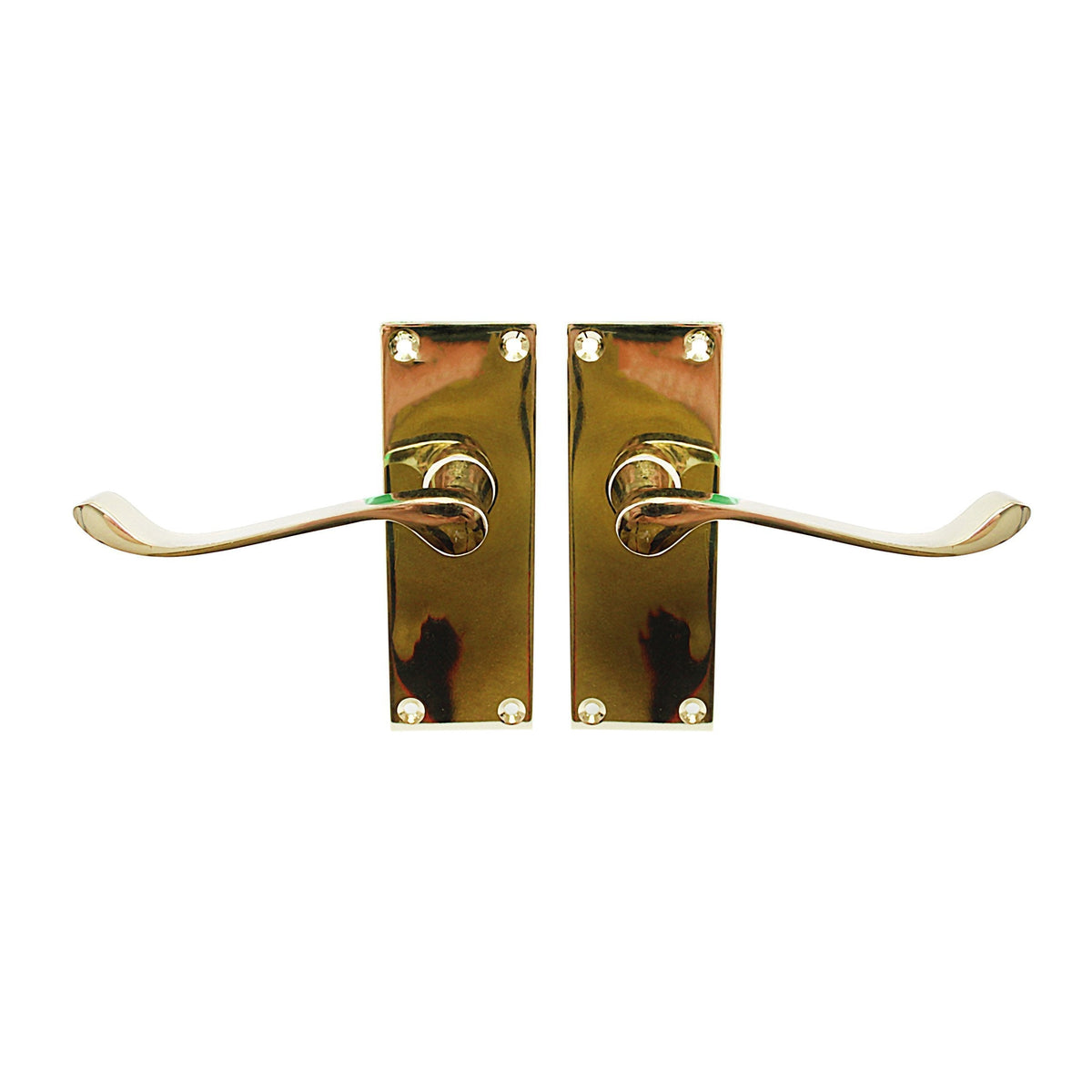 4" Vic Scroll Latch Handle Brassed