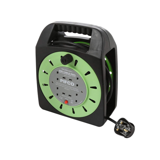PIFCO 4 Gang Extension Cable Reel with Handle 25 Metre PIF2071